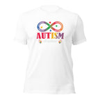 White unisex staple t-shirt shown from the front.