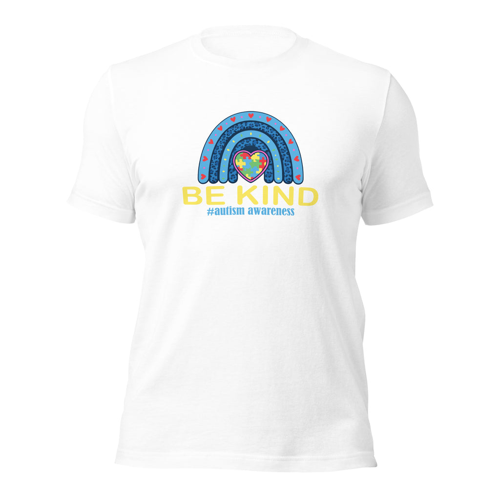 White unisex staple t-shirt shown from the front.
