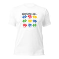 White unisex staple t-shirt shown from the front.