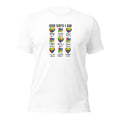 White unisex staple t-shirt shown from the front.