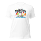 White unisex staple t-shirt shown from the front.