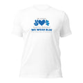 White unisex staple t-shirt shown from the front.