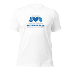 White unisex staple t-shirt shown from the front.