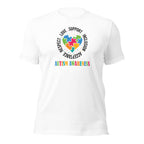 White unisex staple t-shirt shown from the front.