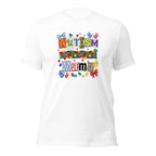 White unisex staple t-shirt shown from the front.