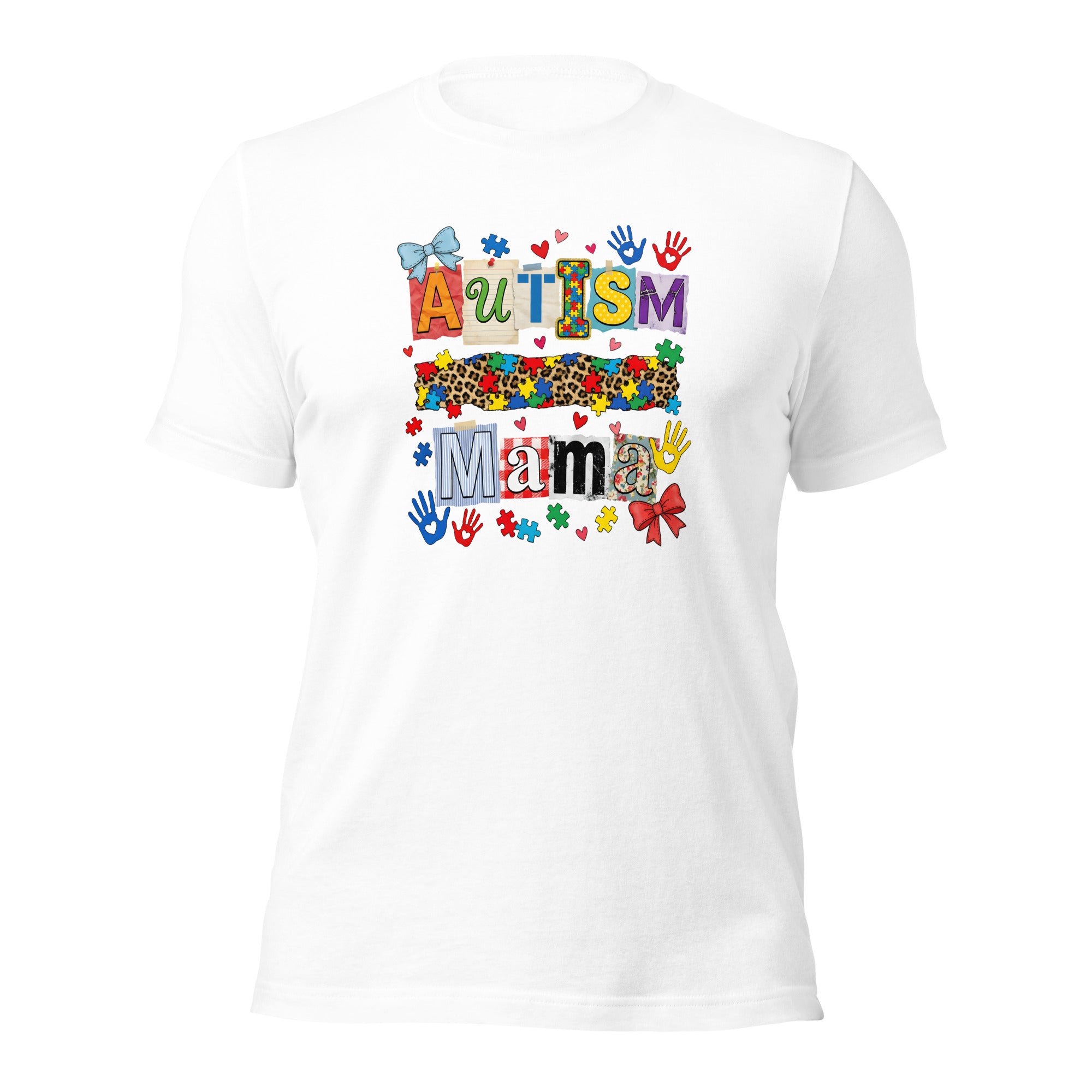 White unisex staple t-shirt shown from the front.