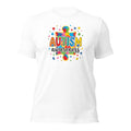 White unisex staple t-shirt shown from the front.