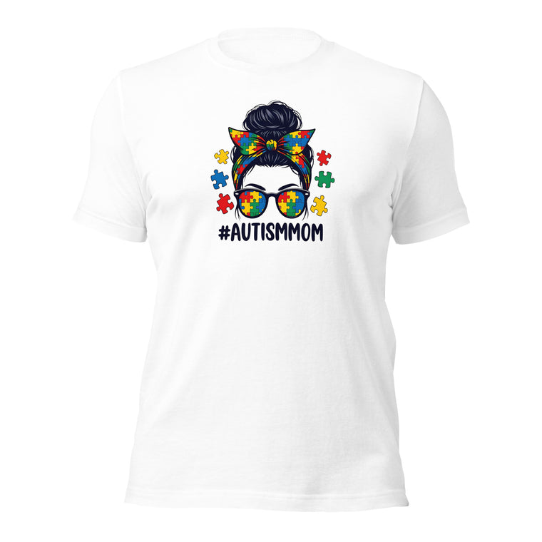 White unisex staple t-shirt shown from the front.