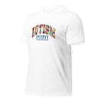 White unisex staple t-shirt shown from the left front.