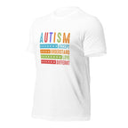 White unisex staple t-shirt shown from the left front.