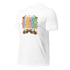 White unisex staple t-shirt shown from the left front.