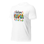 White unisex staple t-shirt shown from the left front.