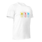 White unisex staple t-shirt shown from the right front.