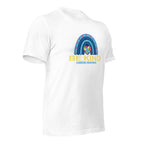 White unisex staple t-shirt shown from the right front.