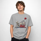 Front view of a Granite T-shirt featuring a skeleton holding a red balloon beside the text “Well, Shit...”
