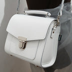 Zatchels White Sugarcube Handmade Leather Handbag