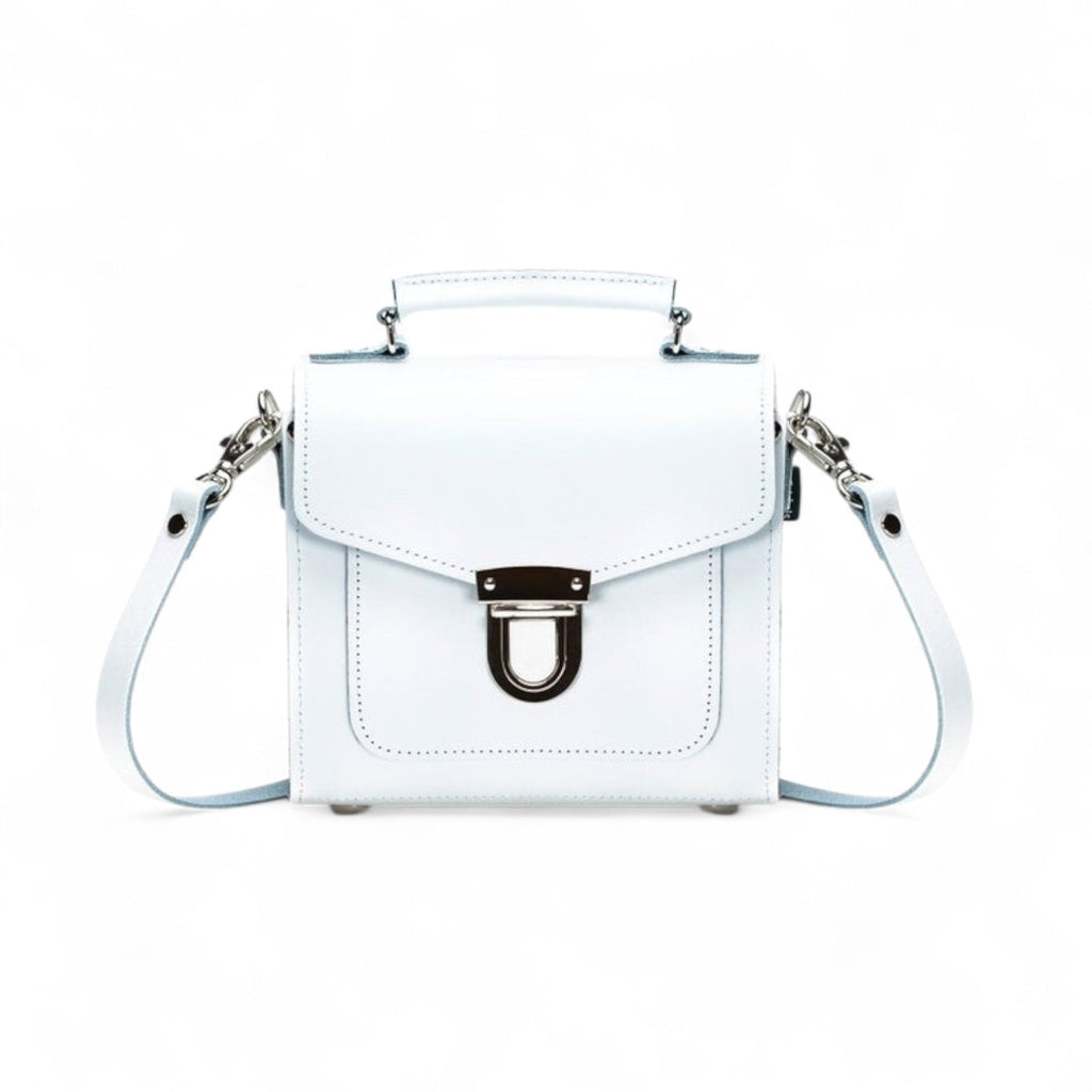 Zatchels White Sugarcube Handmade Leather Handbag