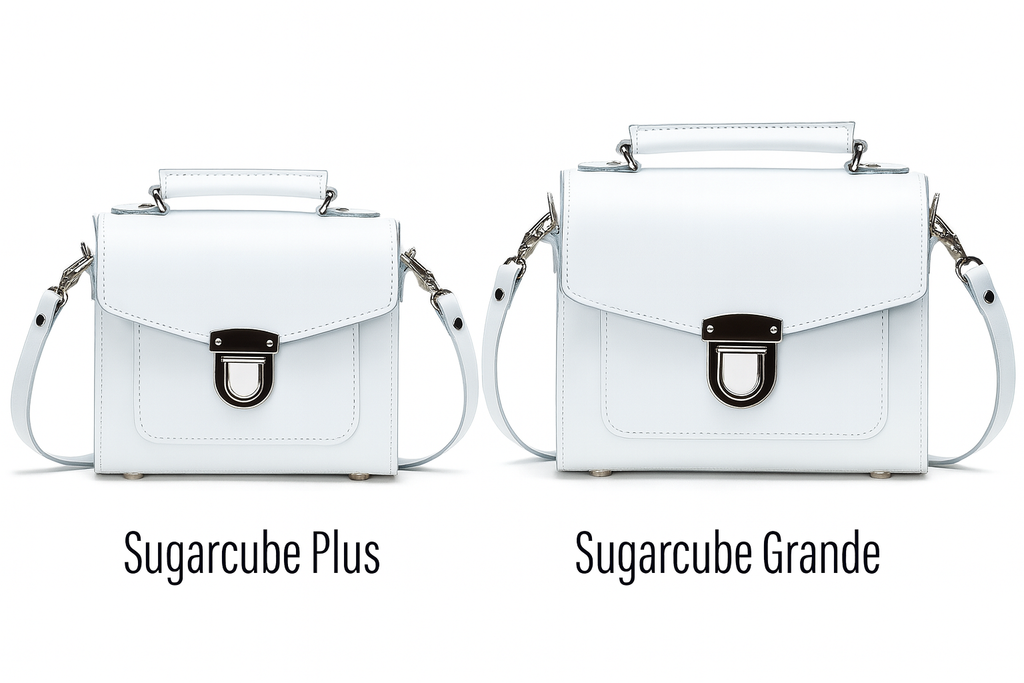 Zatchels White Sugarcube Handmade Leather Handbag