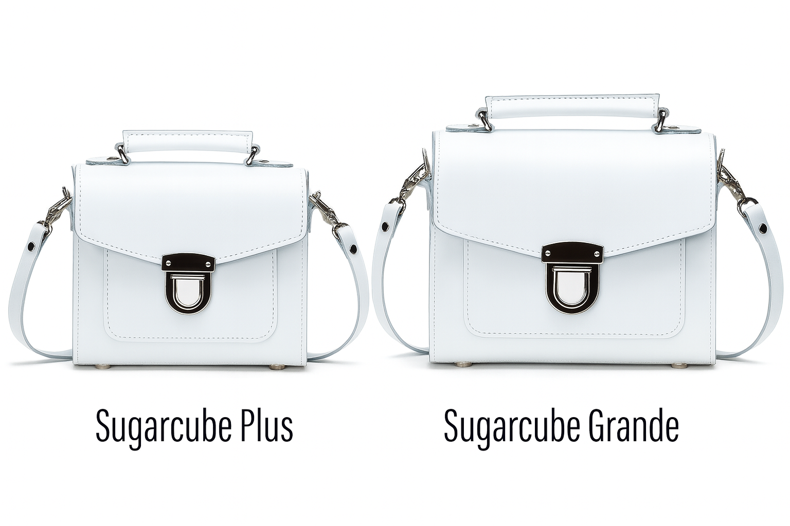 Zatchels White Sugarcube Handmade Leather Handbag