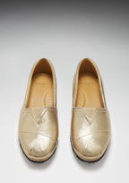 Hugs & Co Womens Chukka Espadrilles Gold Leather