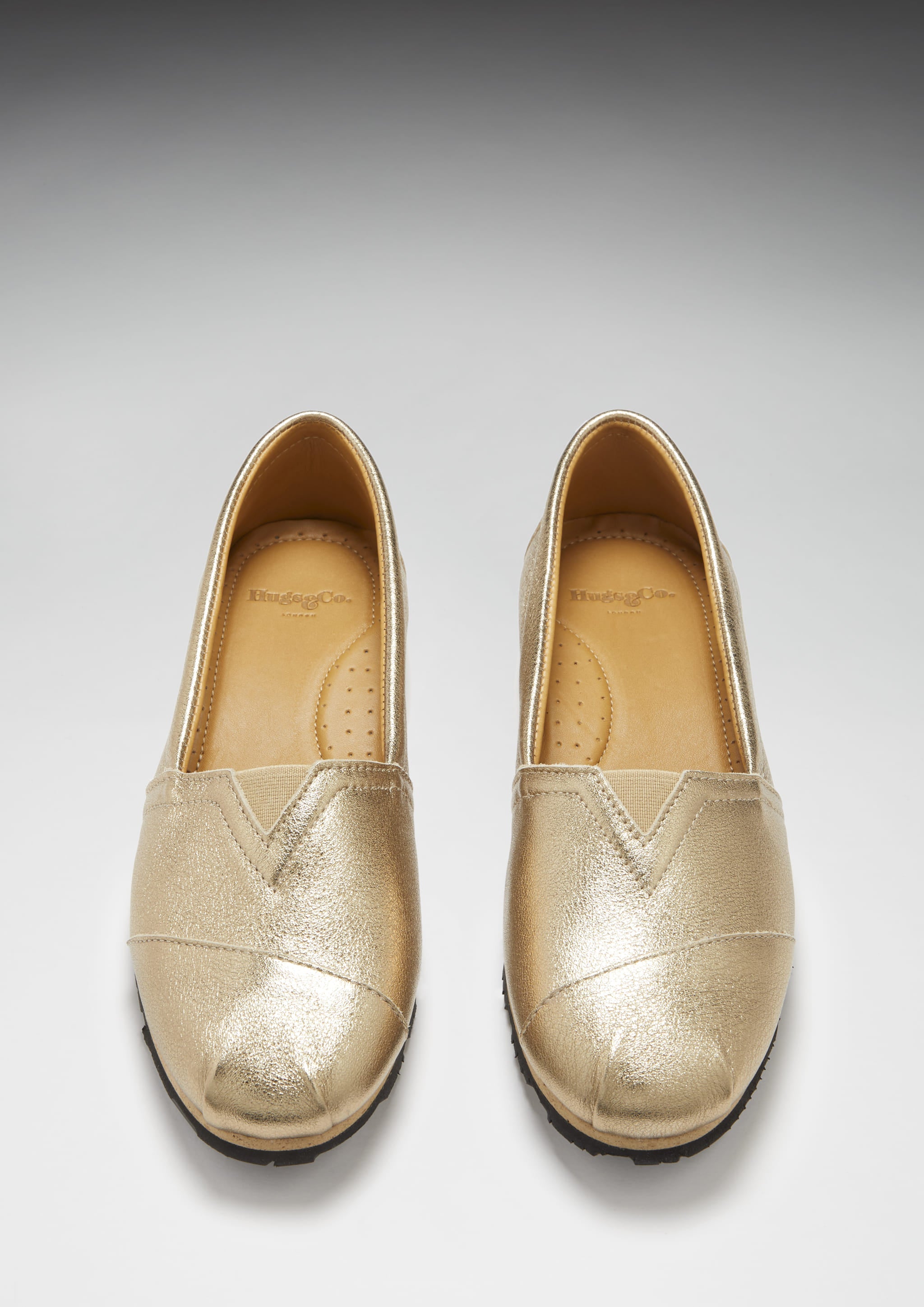 Hugs & Co Womens Chukka Espadrilles Gold Leather