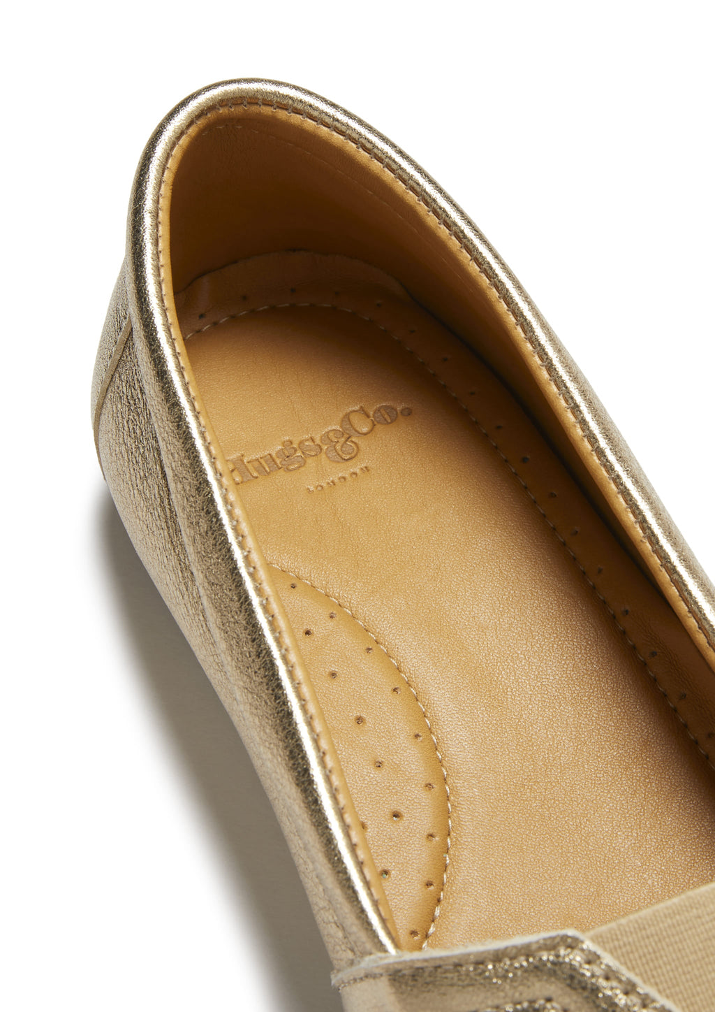 Hugs & Co Womens Chukka Espadrilles Gold Leather