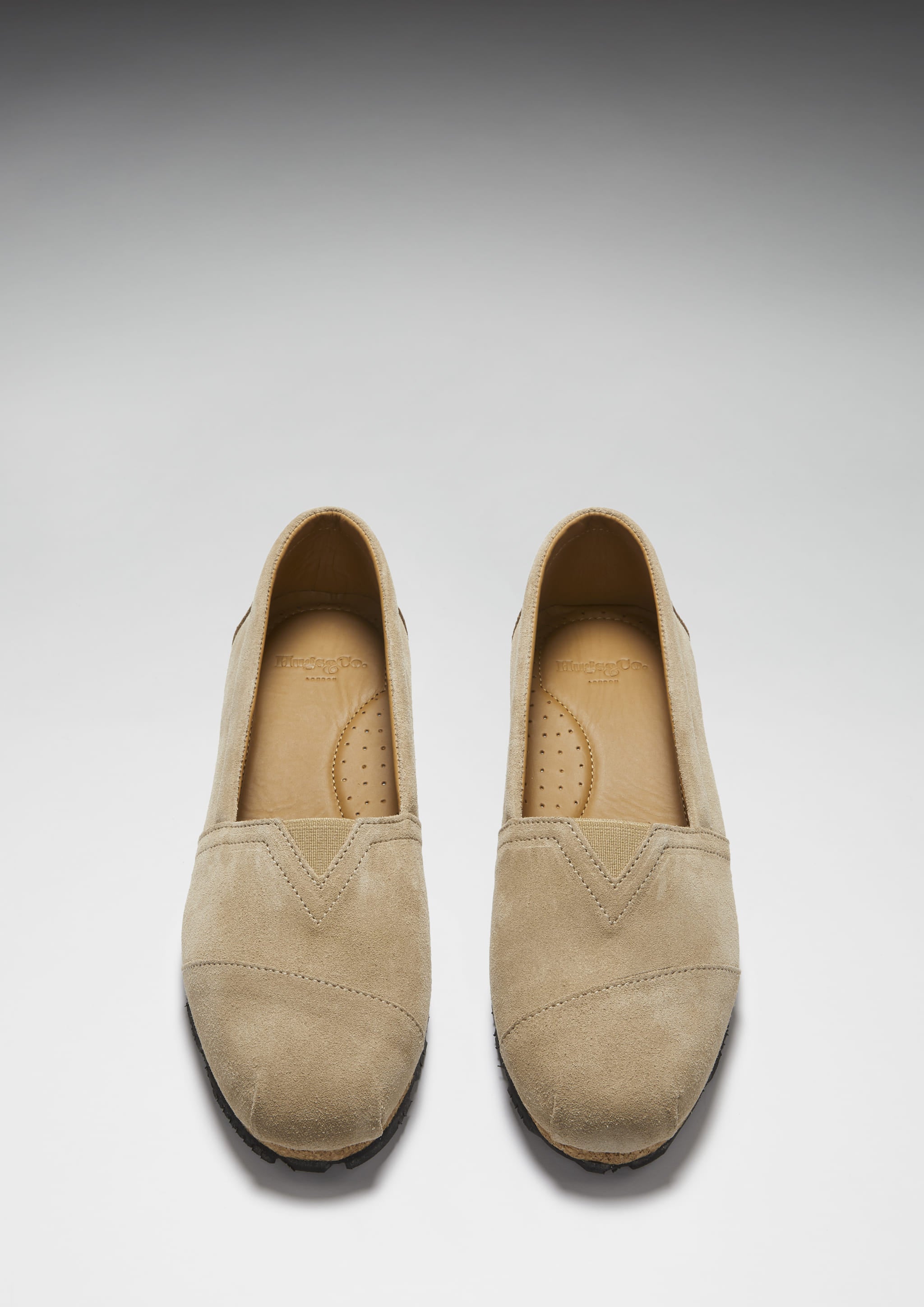 Hugs & Co Womens Chukka Espadrilles Taupe Suede