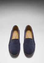 Hugs & Co Womens Continental Espadrilles Navy Blue Suede