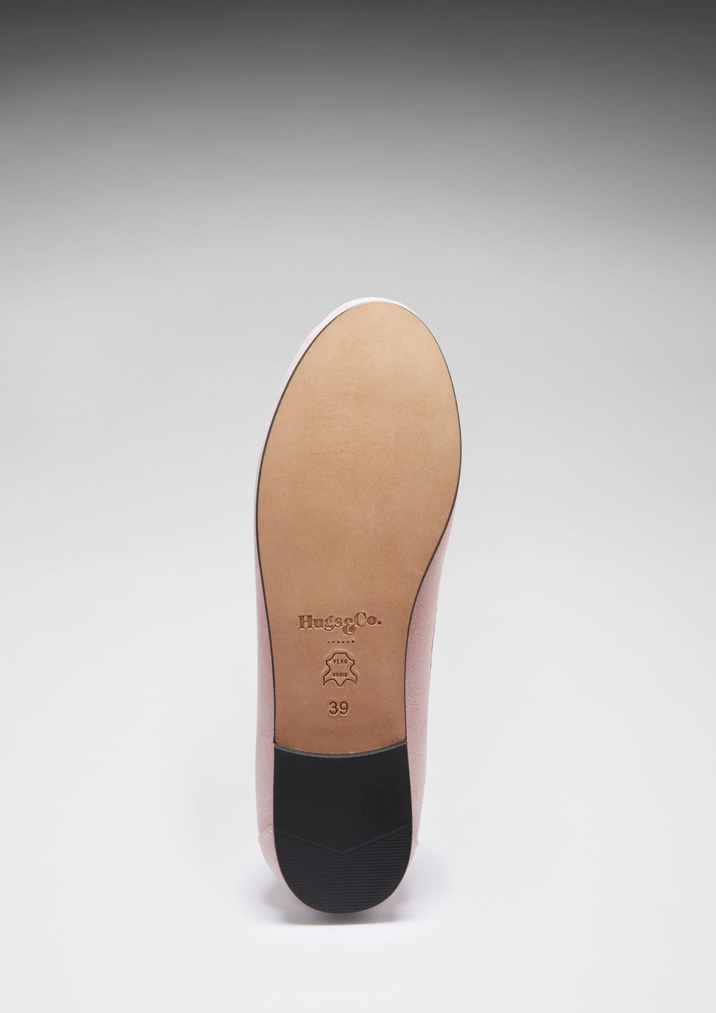 Hugs & Co Womens Penny Loafers Leather Sole Ice Pink Suede