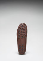 Hugs & Co Womens Penny Driving Loafers Brown Leather