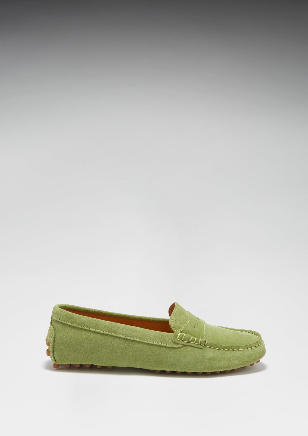 Hugs & Co Womens Penny Driving Loafers Olive Green