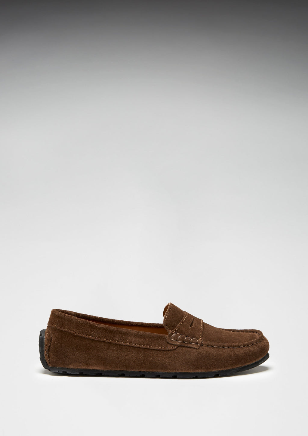 Hugs & Co Womens Tyre Sole Penny Loafers Brown Suede