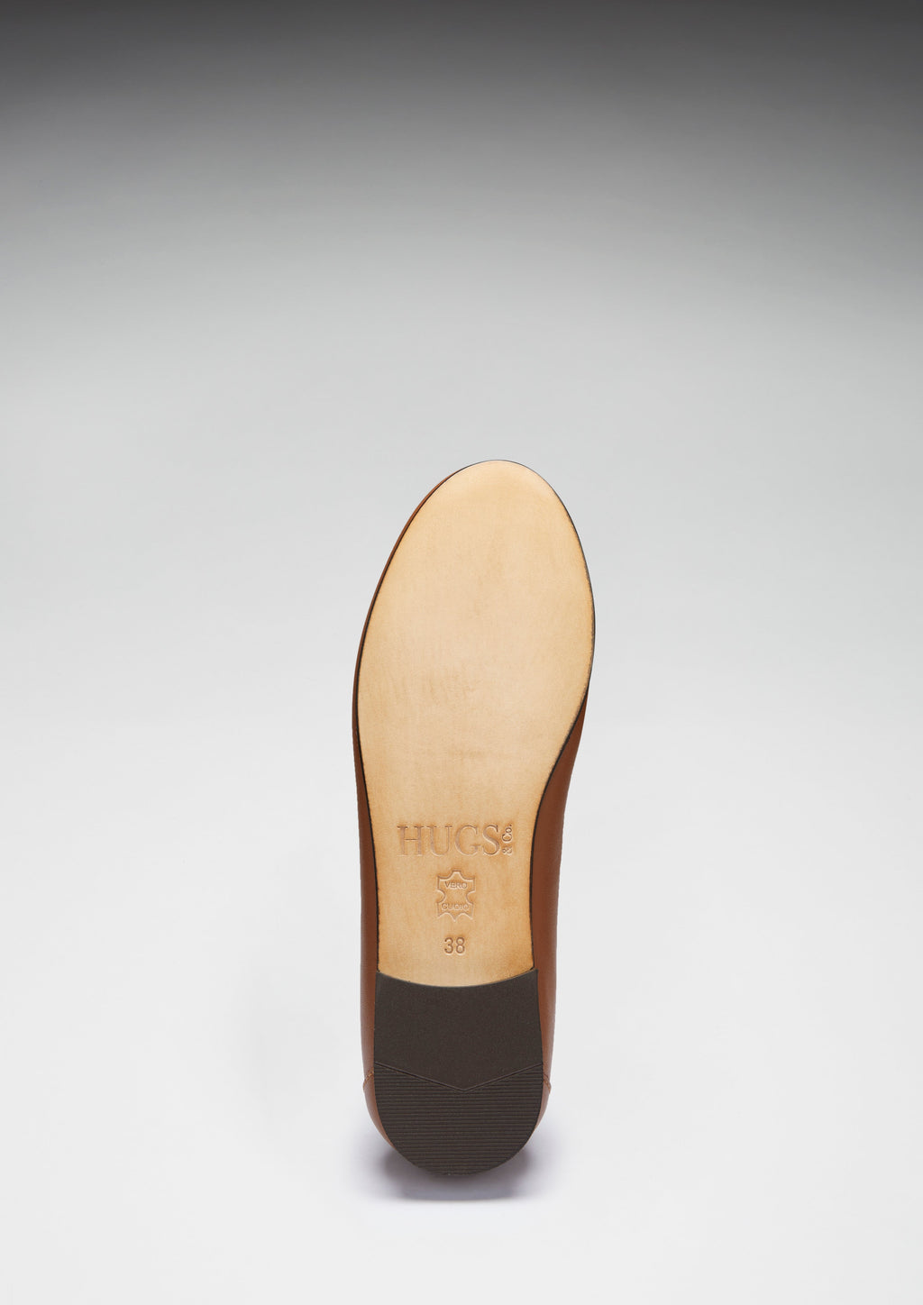 Hugs & Co Womens Penny Loafers Leather Sole Tan Leather