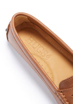 Hugs & Co Womens Penny Driving Loafers Tan Leather