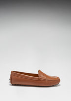 Hugs & Co Womens Penny Driving Loafers Tan Leather