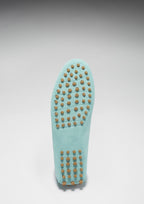 Hugs & Co Womens Tasselled Driving Loafers Aqua Suede