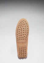 Hugs & Co Womens Tasselled Driving Loafers Peach Suede