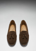 Hugs & Co Womens Tasselled Espadrilles Brown Suede
