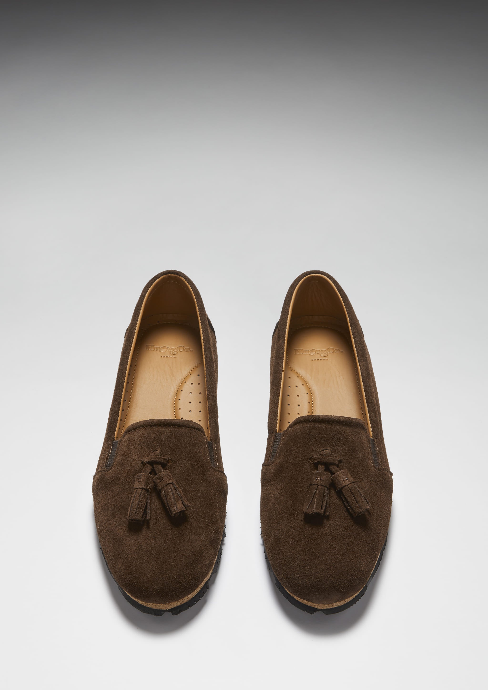 Hugs & Co Womens Tasselled Espadrilles Brown Suede