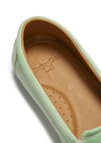 Hugs & Co Womens Tasselled Espadrilles Lagoon Green Suede