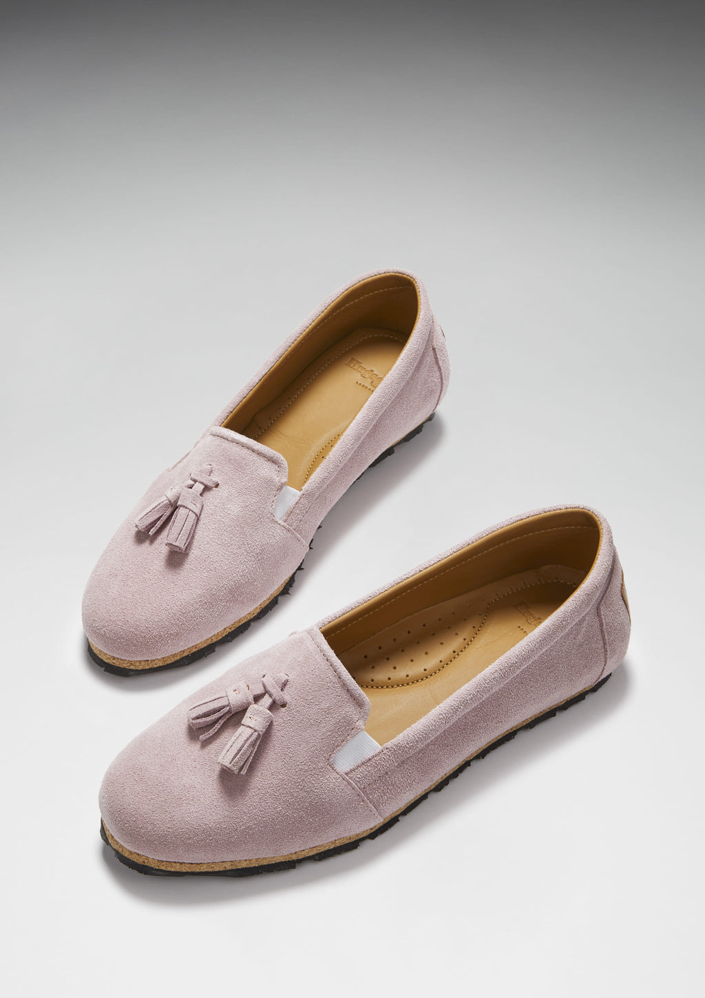 Hugs & Co Womens Tasselled Espadrilles Powder Pink Suede