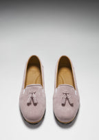 Hugs & Co Womens Tasselled Espadrilles Powder Pink Suede
