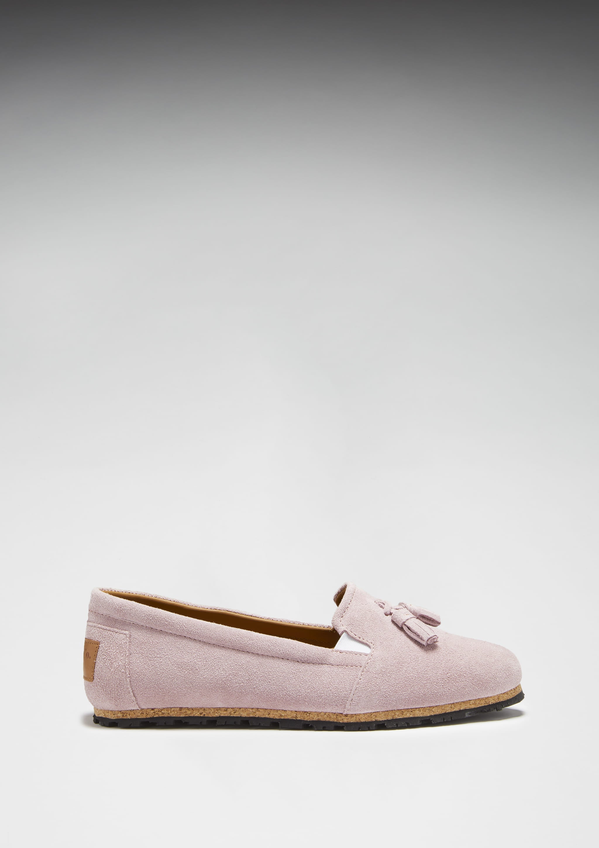 Hugs & Co Womens Tasselled Espadrilles Powder Pink Suede