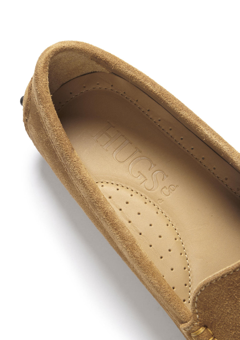 Hugs & Co Womens Tasselled Driving Loafers Tobacco Suede