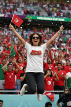 Tunisia World Cup 2026 T-Shirt - Bold Graffiti Flag Design by StayClothed.com