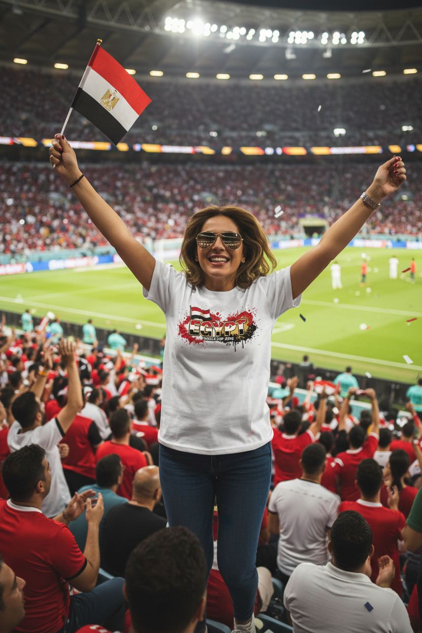 Egypt World Cup 2026 T-Shirt - Bold Graffiti Design by StayClothed.com