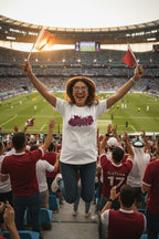 Qatar World Cup 2026 T-Shirt - Bold Graffiti Flag Design by StayClothed.com