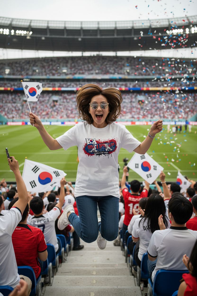 South Korea World Cup 2026 T-Shirt - Bold Graffiti Flag Design by StayClothed.com