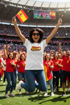 Spain World Cup 2026 T-Shirt - Bold Graffiti Flag Design by StayClothed.com
