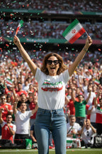 Iran World Cup 2026 T-Shirt - Bold Graffiti Flag Design by StayClothed.com